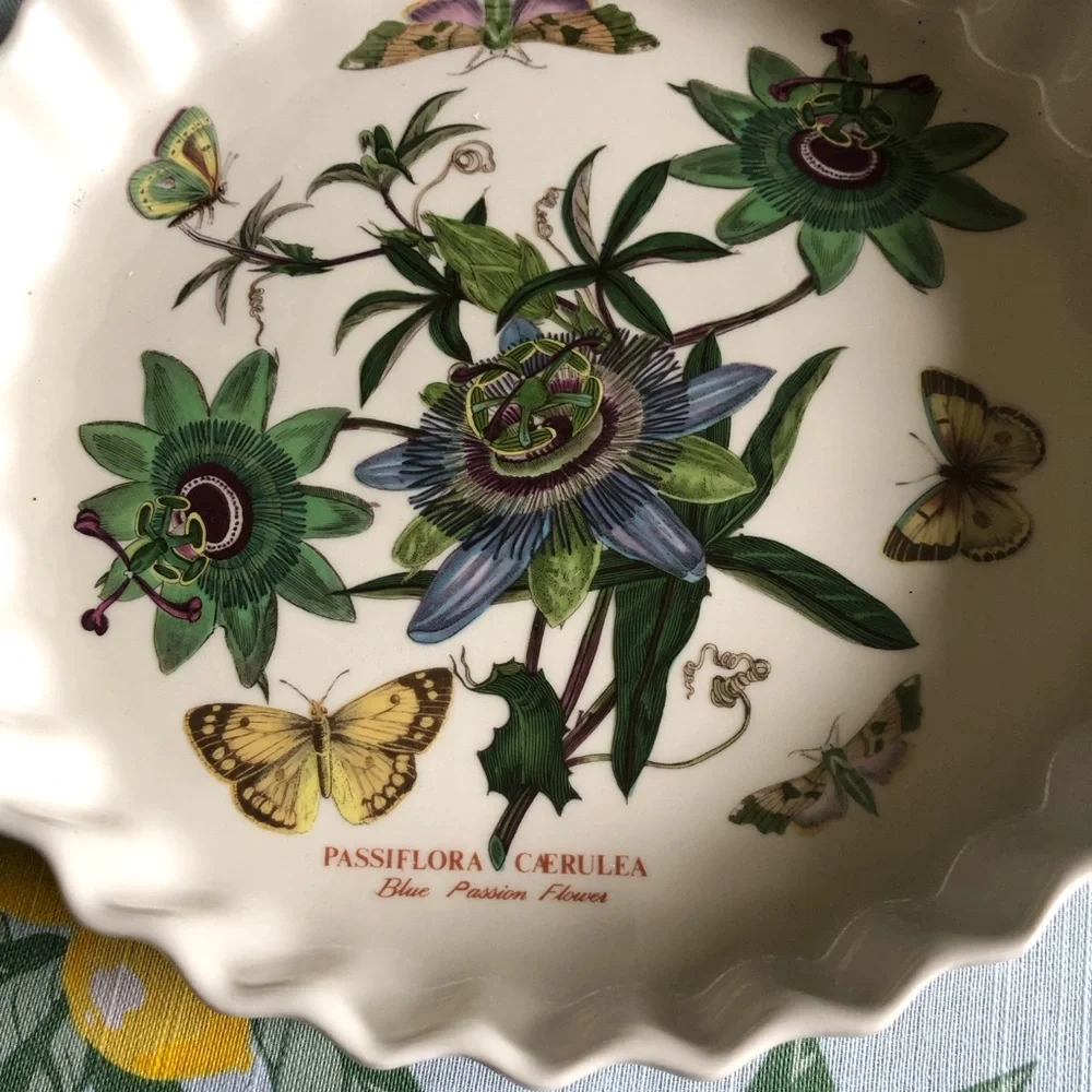 Portmeirion Cream Ceramic Plate with Embossed Backstamp
